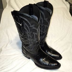 J.B. Dillon lizard skin boots 10D